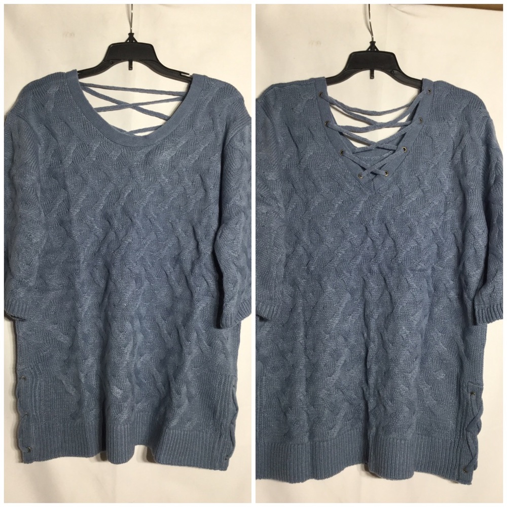 NWT S to XXL sweater very soft top Misty blue Top224